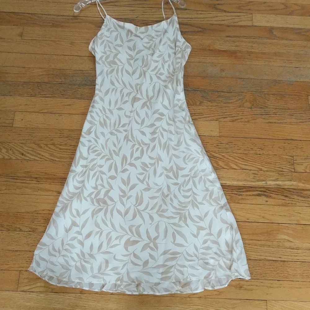 Catalyst Leaf Print Spaghetti Strap  Dress Size 6
